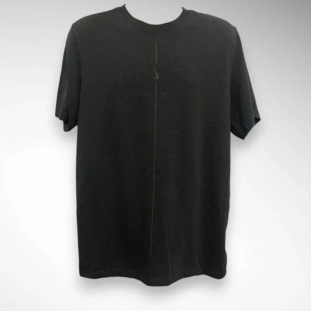 THE NIKE TEE Black Short Sleeve‎ Swoosh Logo Front T-Shirt Large | EUC